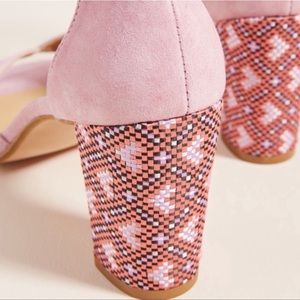 Anthropologie Heart Stitched Heels